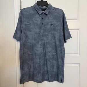 travis mathew polo palm leaves print